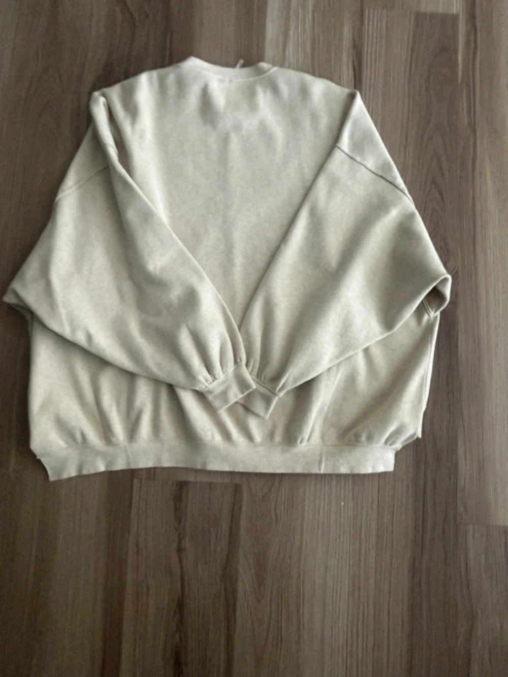 Free People Oversized Crewneck Sweater in Light Cream - Picture 3 of 3